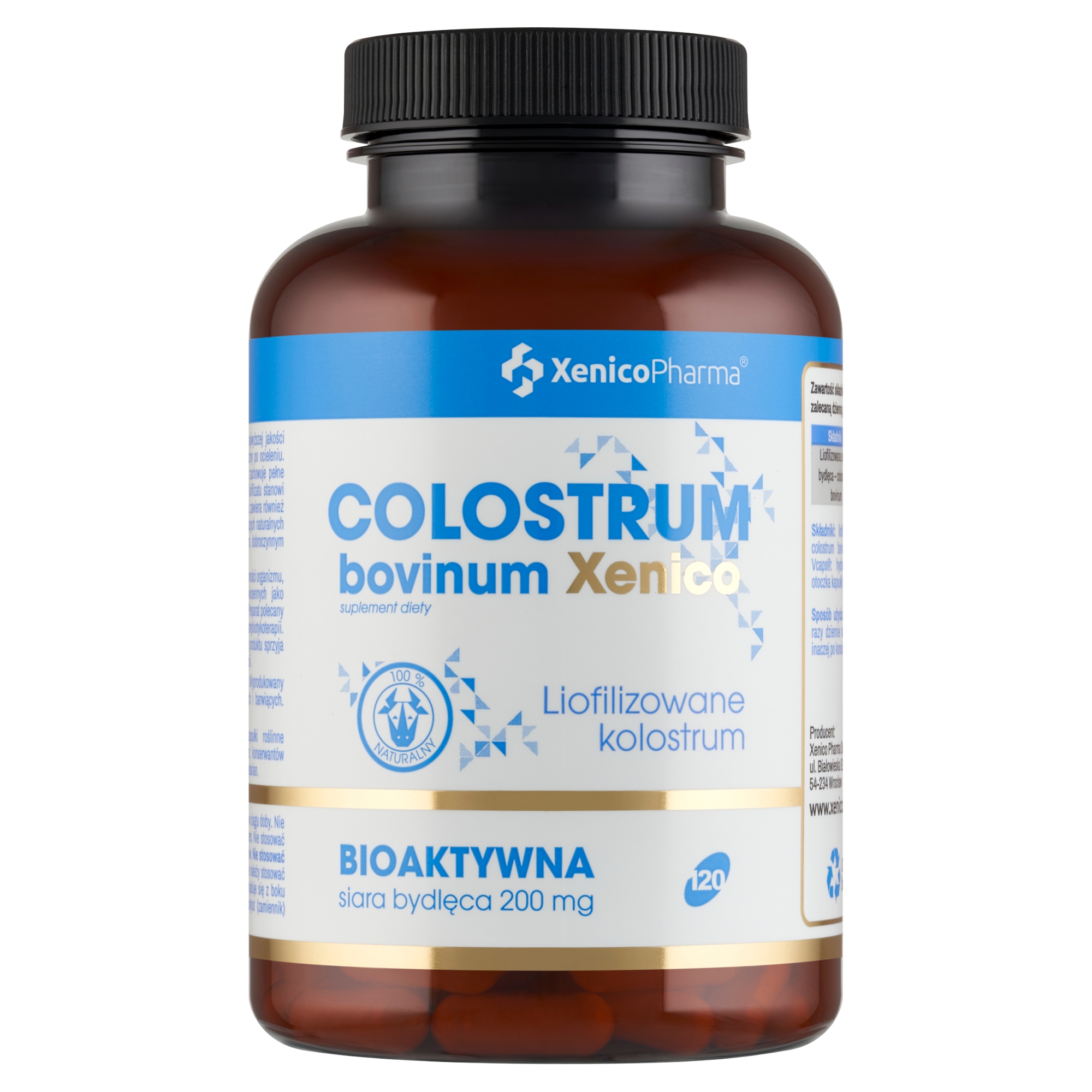 Colostrum bovinum Xenico, 120 kapsułek zdjęcie