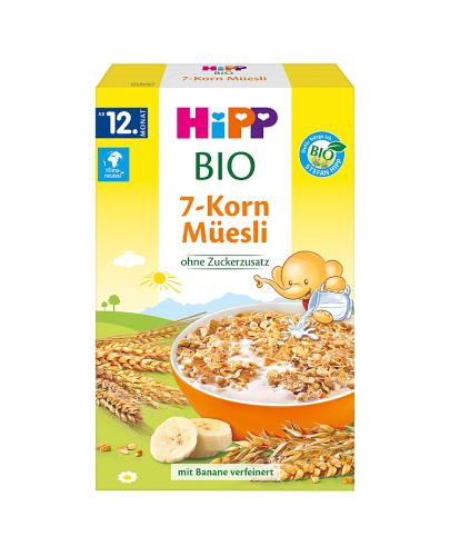 HiPP BIO od pokoleń, Musli 7 zbóż z bananami, od 12. m-ca, 200 g, cena, opinie, właściwości zdjęcie