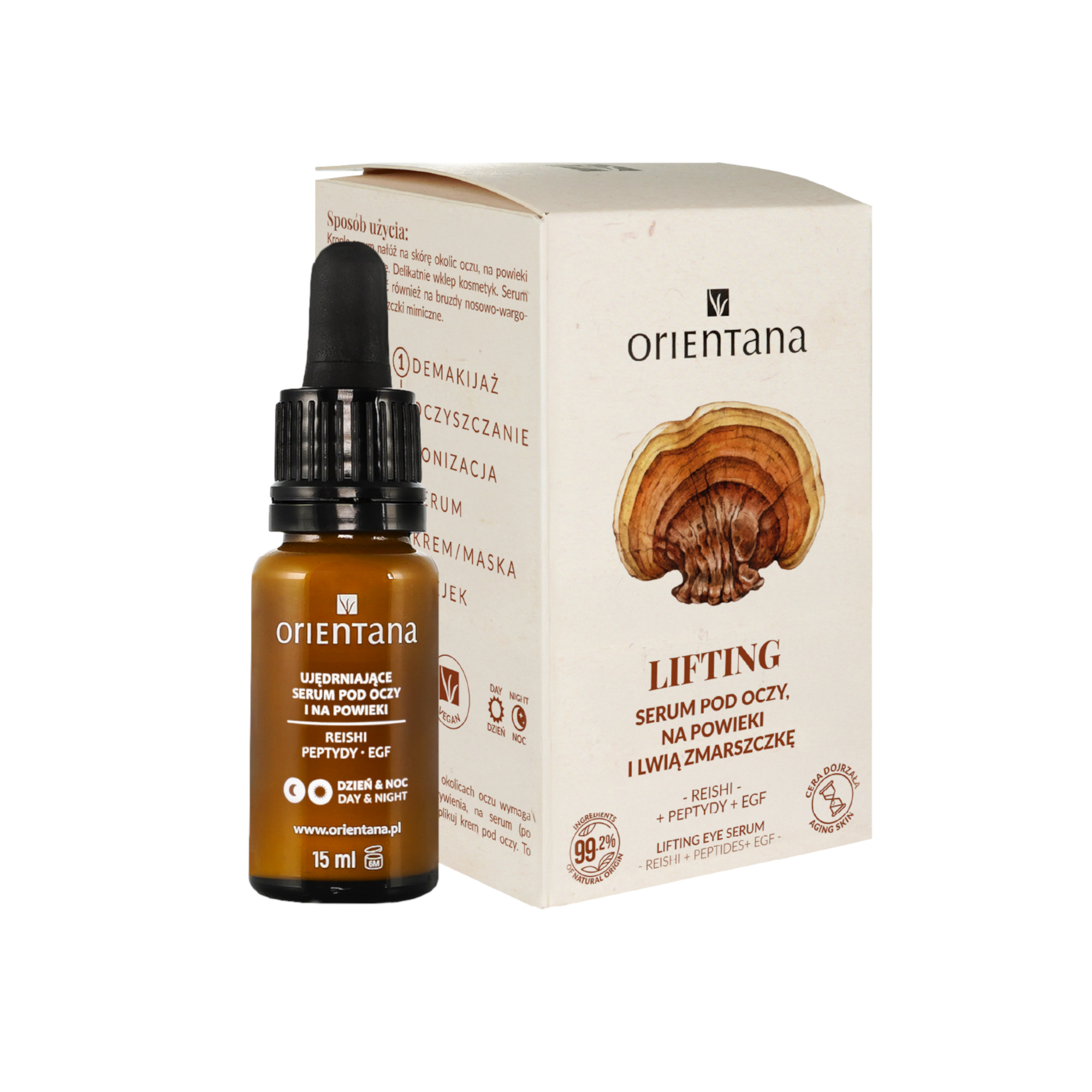 Orientana Serum pod oczy i na powieki reishi i peptydy, 15 ml  zdjęcie