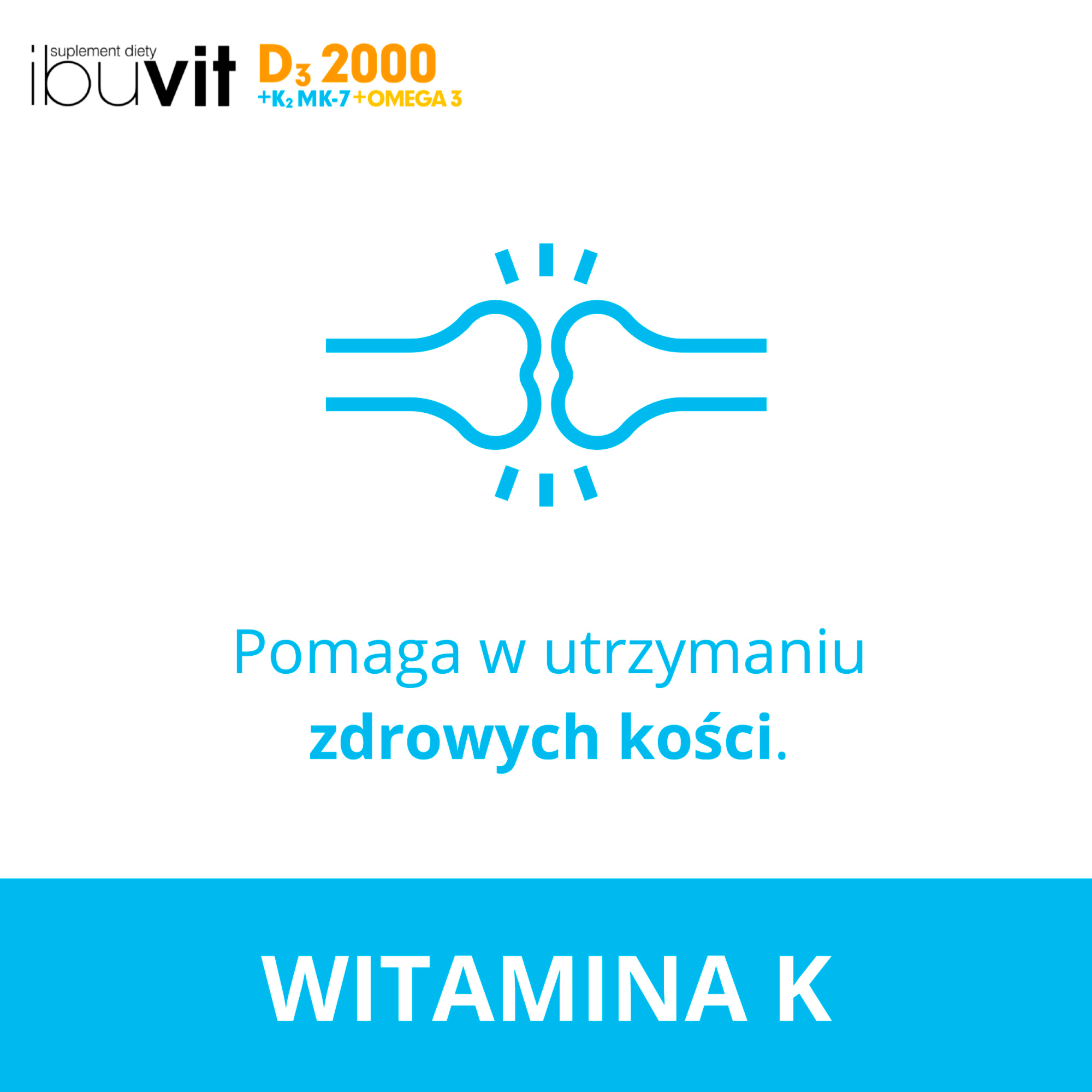 IbuVit D3 + K2 MK-7 2000 Omega-3 witamina D3 dla dorosłych 30 kapsułek