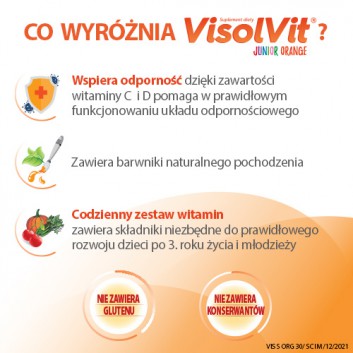 Visolvit Junior Orange proszek o smaku pomarańczowym 30 saszetek