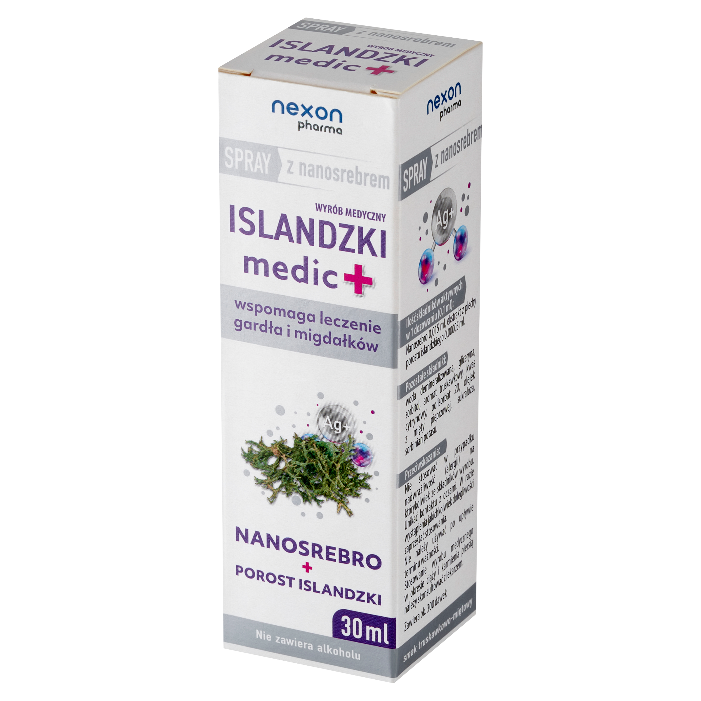 Islandzki Medic+ Spray do gardła z nanosrebrem, 30 ml zdjęcie