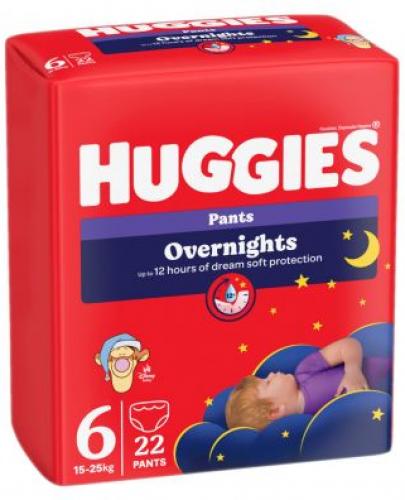 Huggies, pieluchomajtki Overnight Lullaby 6 (15-25 kg), 22 sztuki zdjęcie