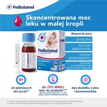 Pedicetamol, 100 mg/ml, roztwór doustny, 60 ml
