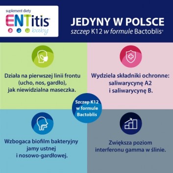 Entitis Baby, smak truskawkowy, saszetki, 30 sztuk