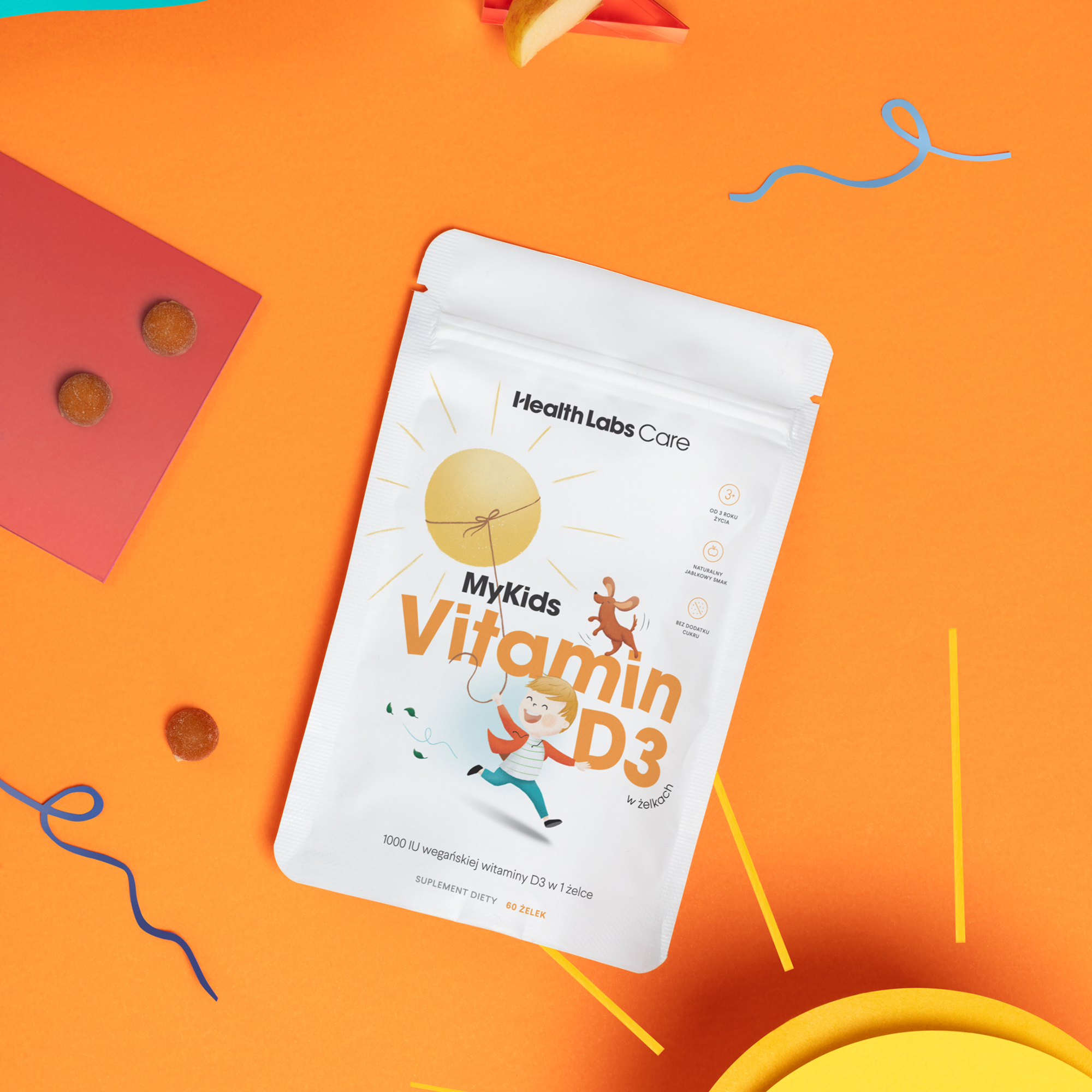 Health Labs Care MyKids Vitamin D3 wegańska witamina D w żelkach dla dzieci 60 żelek