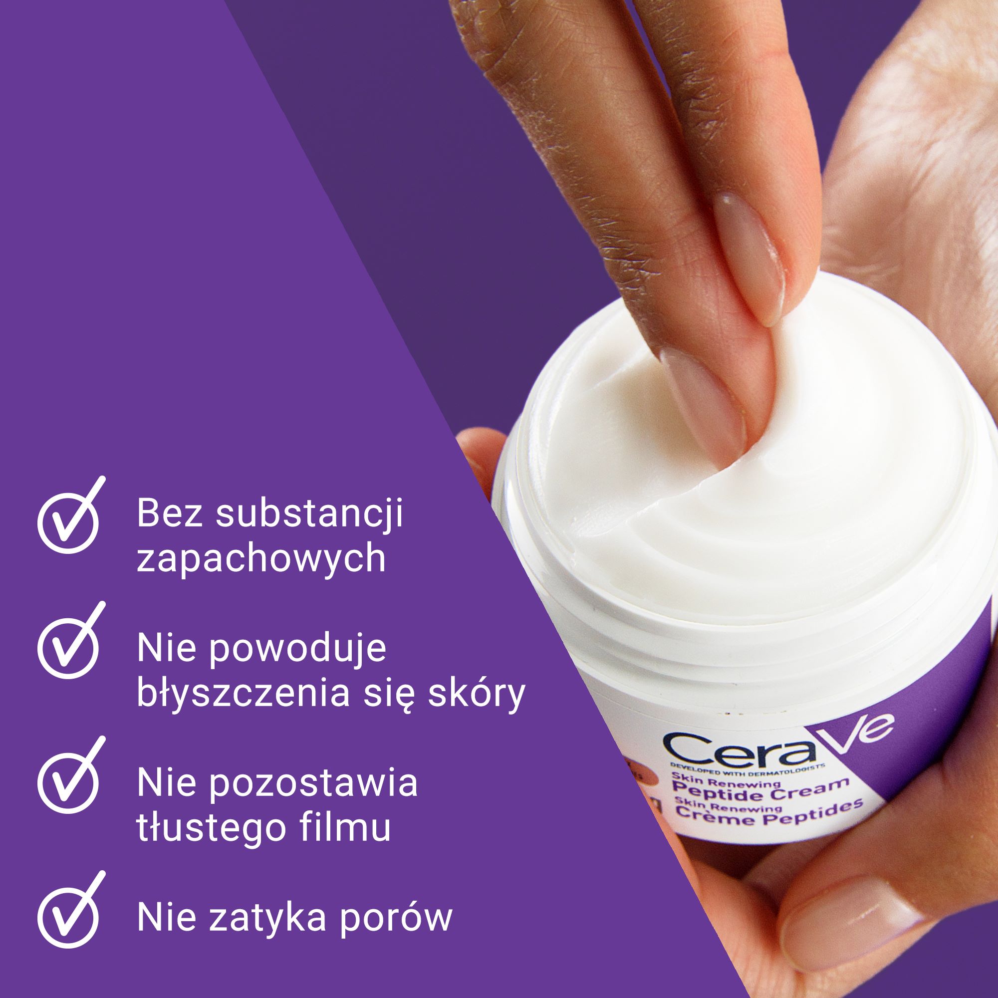 Cerave, Skin Renewing, krem z peptydami, 48 g
