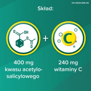 Aspirin C, 400 mg + 240 mg, tabletki musujące, 40 sztuk