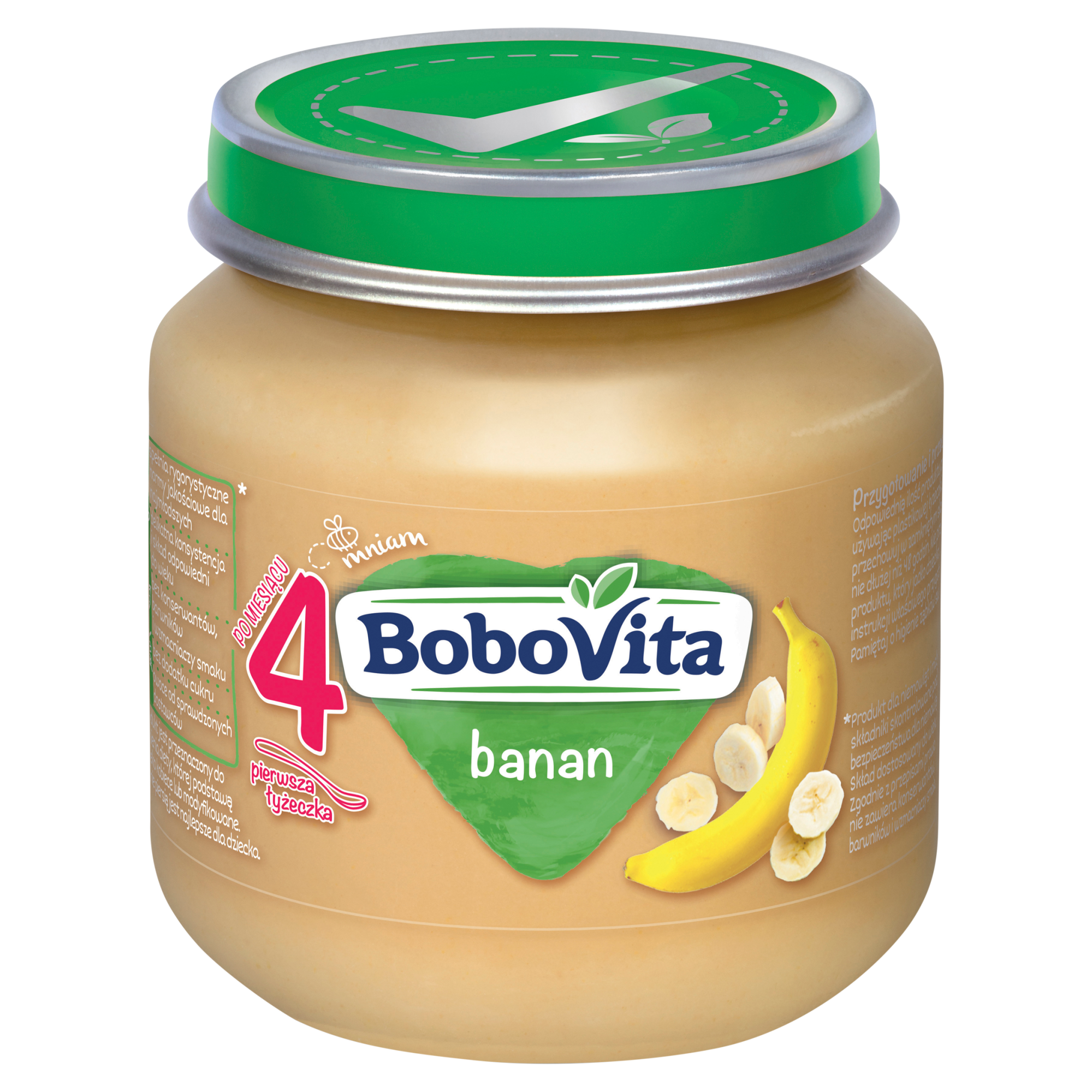 BOBOVITA Banan po 4 m-cu - 125 g - cena, opinie, właściwości zdjęcie