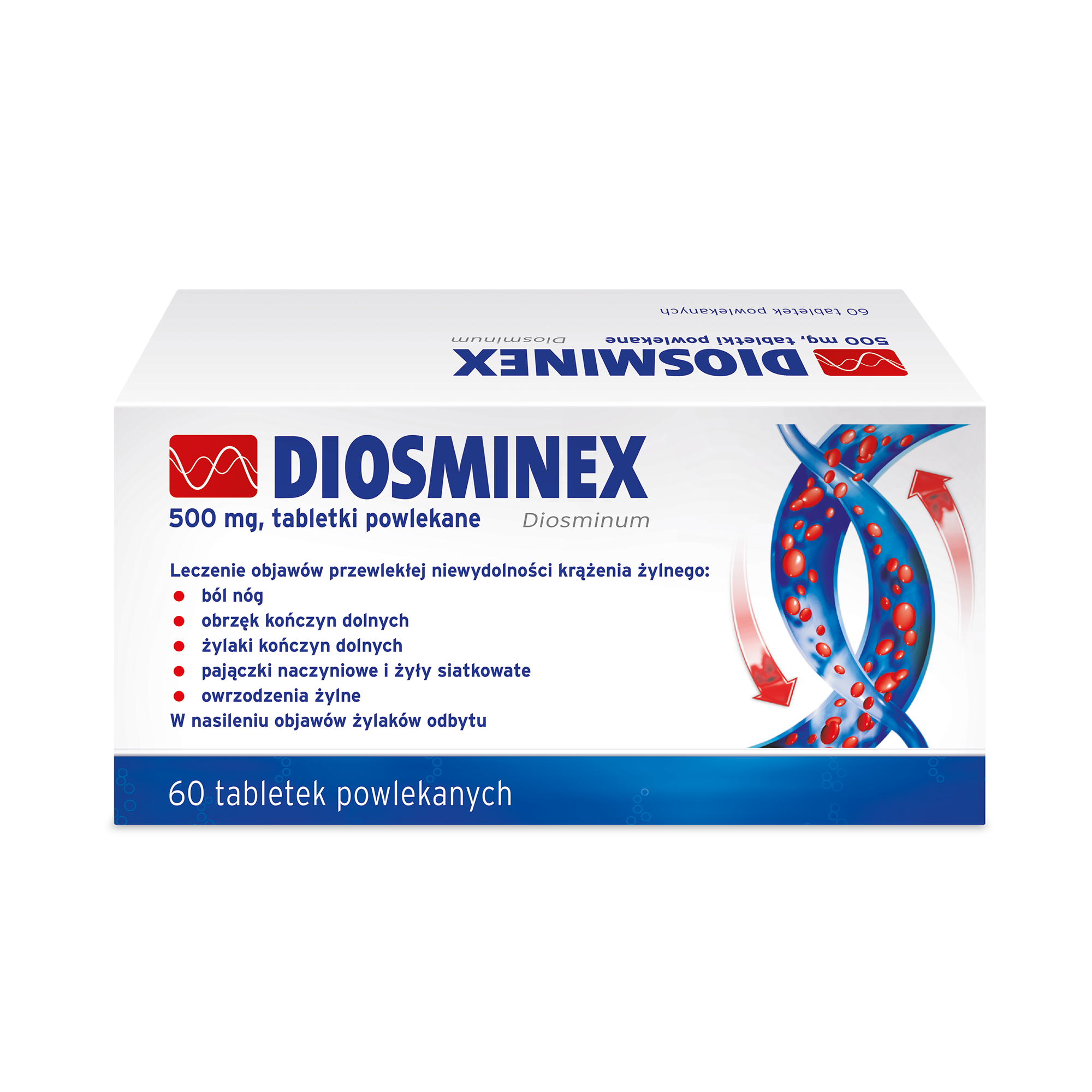 Diosminex, 500 mg, tabletki powlekane, 60 sztuk zdjęcie