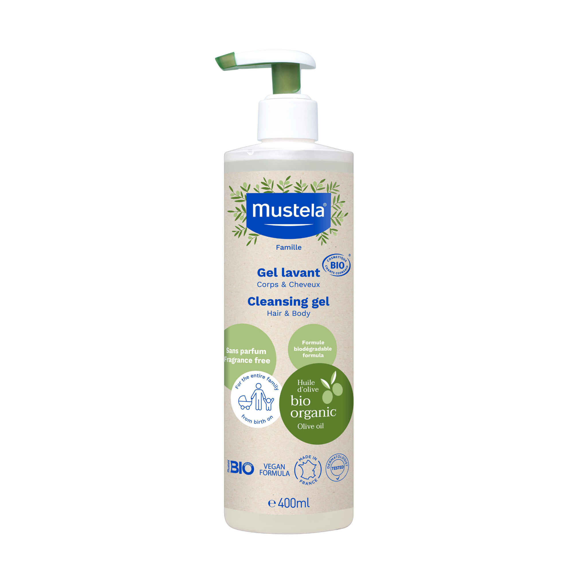 Mustela BIO żel do mycia 400 ml zdjęcie