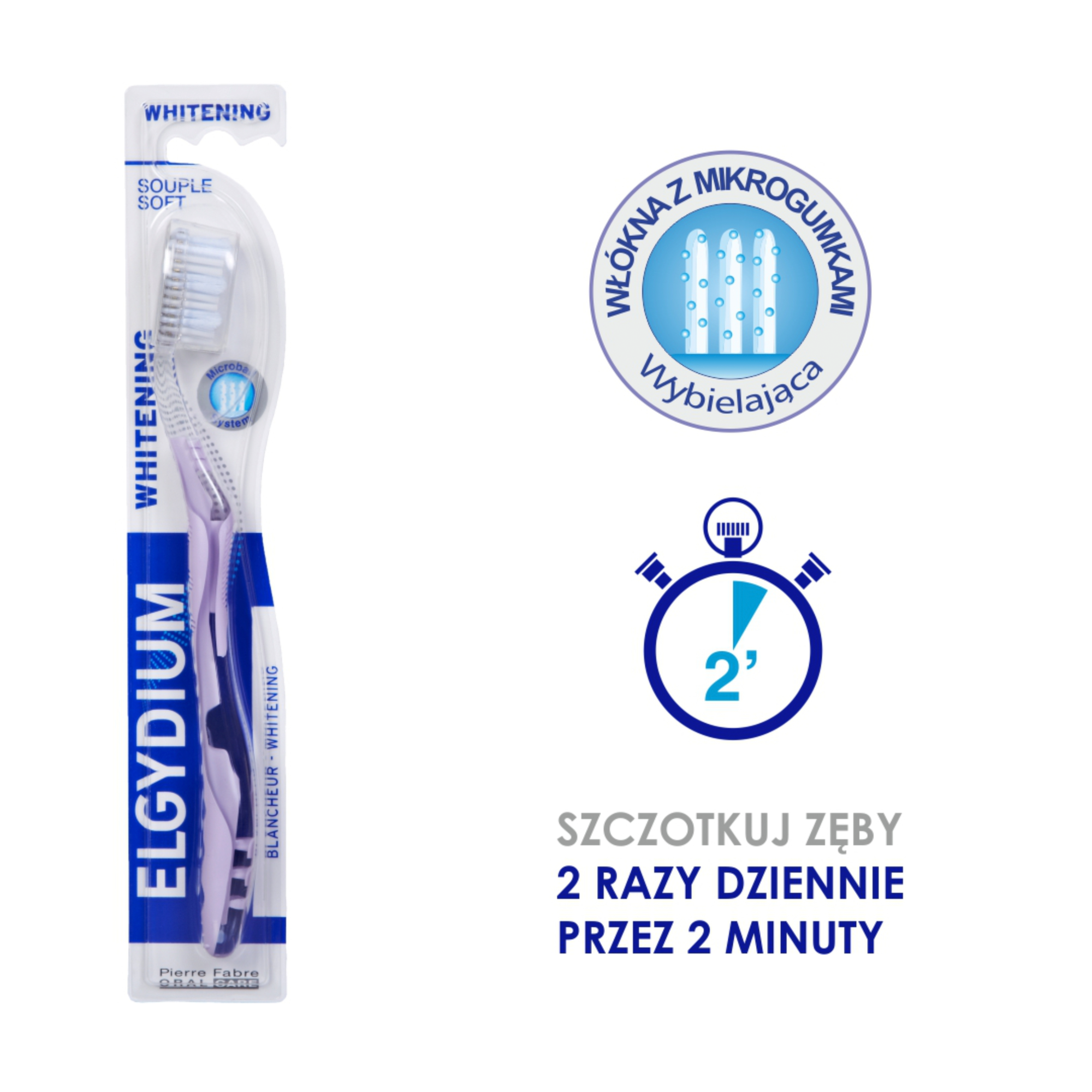 ELGYDIUM Whitening wybielająca szczoteczka do zębów miękka 1 sztuka
