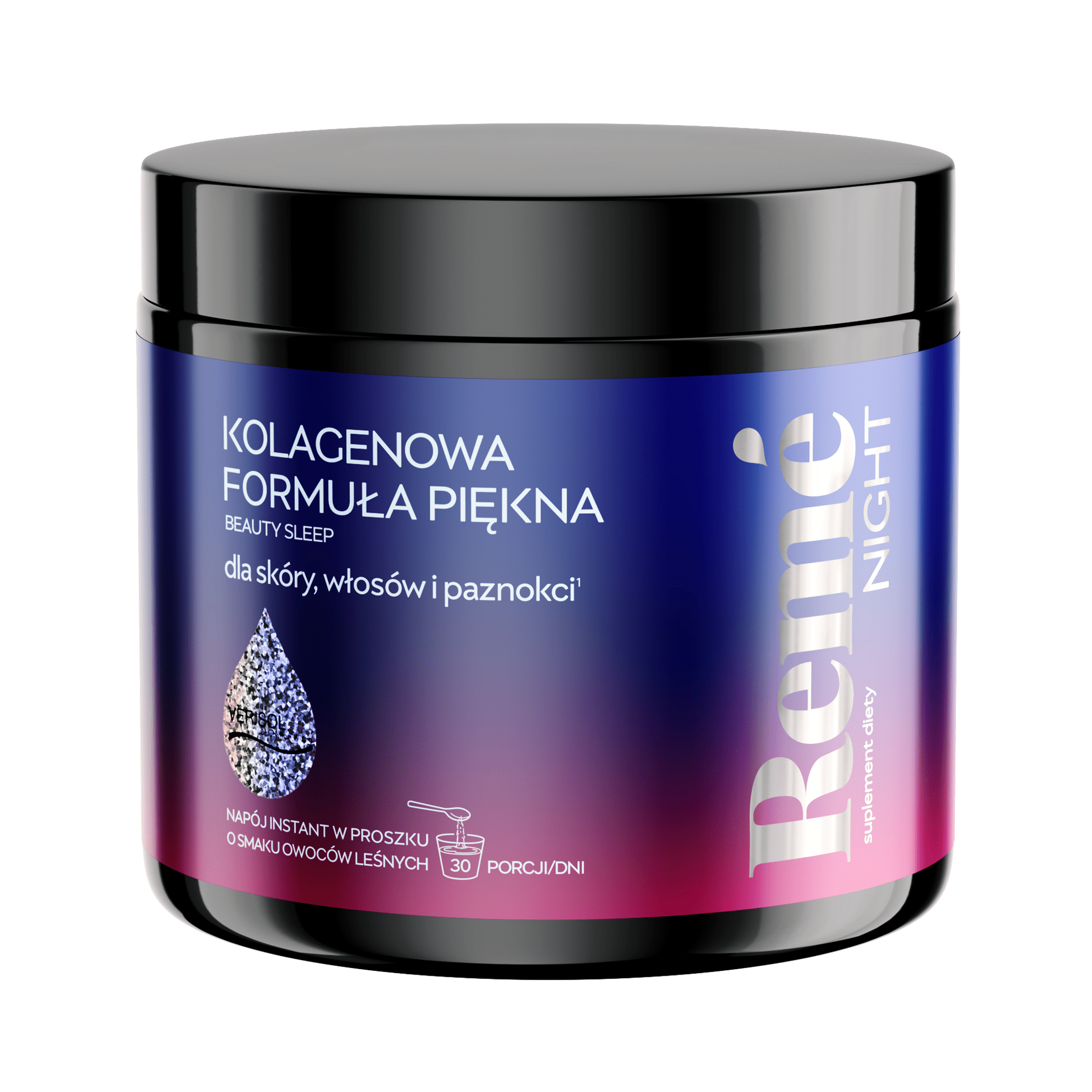 Reme Night Kolagenowa Formuła Piękna o smaku owoców leśnych, proszek, 150 g zdjęcie