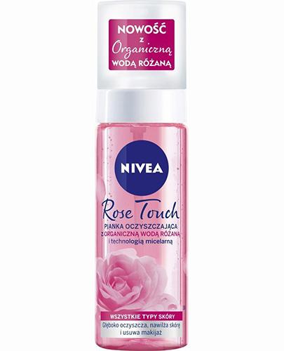 Nivea Rose Touch pianka oczyszczająca z organiczną wodą różaną 150 ml zdjęcie