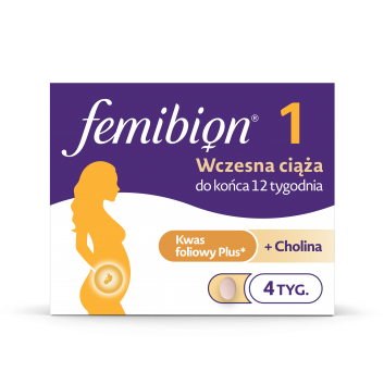 Femibion 1 Wczesna ciąża, tabletki powlekane, 28 sztuk