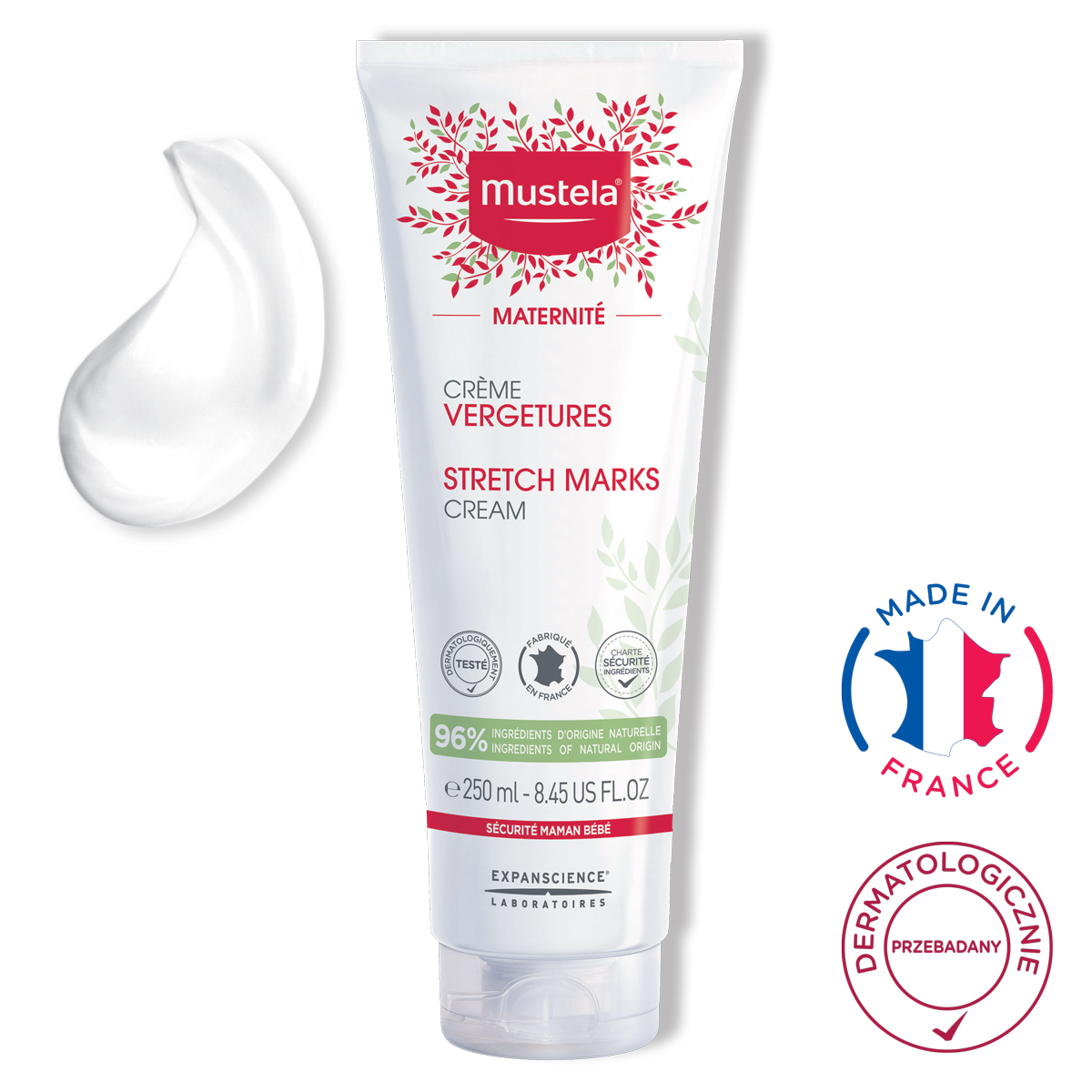 Mustela Maternite, krem na rozstępy 3w1, 250 ml