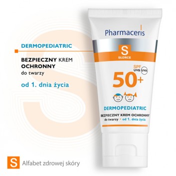 Pharmaceris S Dermopediatric bezpieczny krem ochronny SPF50+ do twarzy dla dzieci od chwili narodzin 50 ml