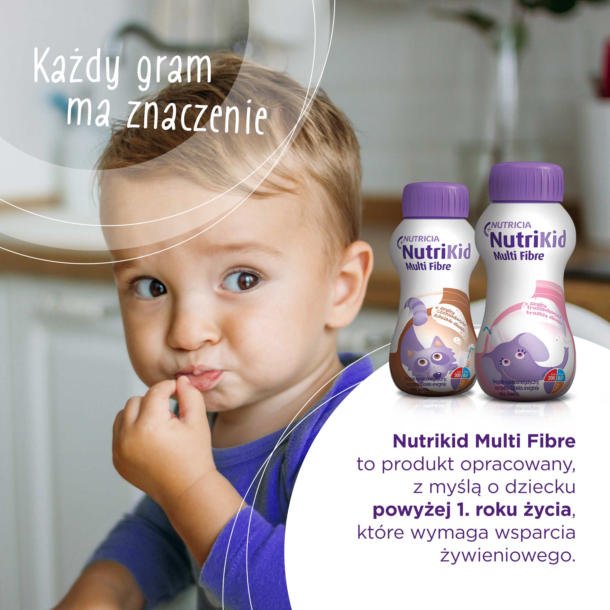 NutriKid Multi Fibre o smaku truskawkowym płyn 200 ml