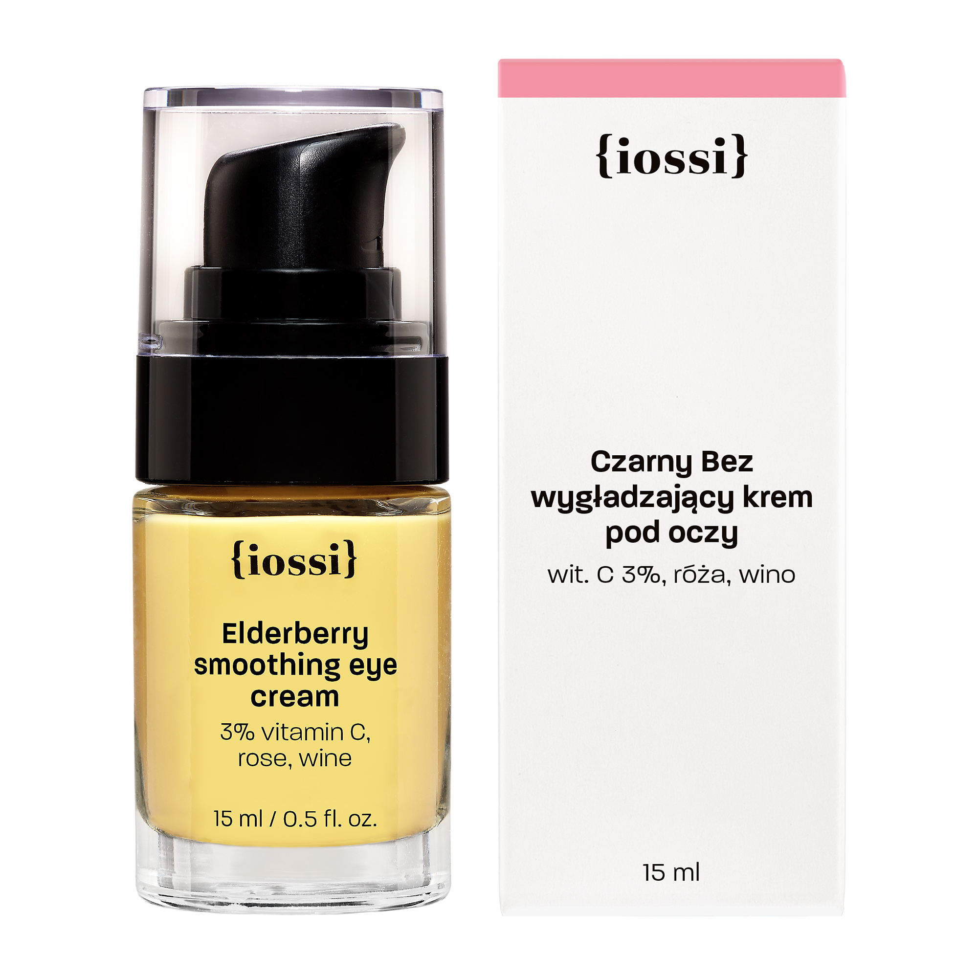 Iossi Czarny bez Wygładzający krem pod oczy, 15 ml