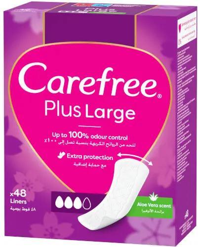Carefree Plus Large wkładki higieniczne zapach aloesowy 48 sztuk zdjęcie