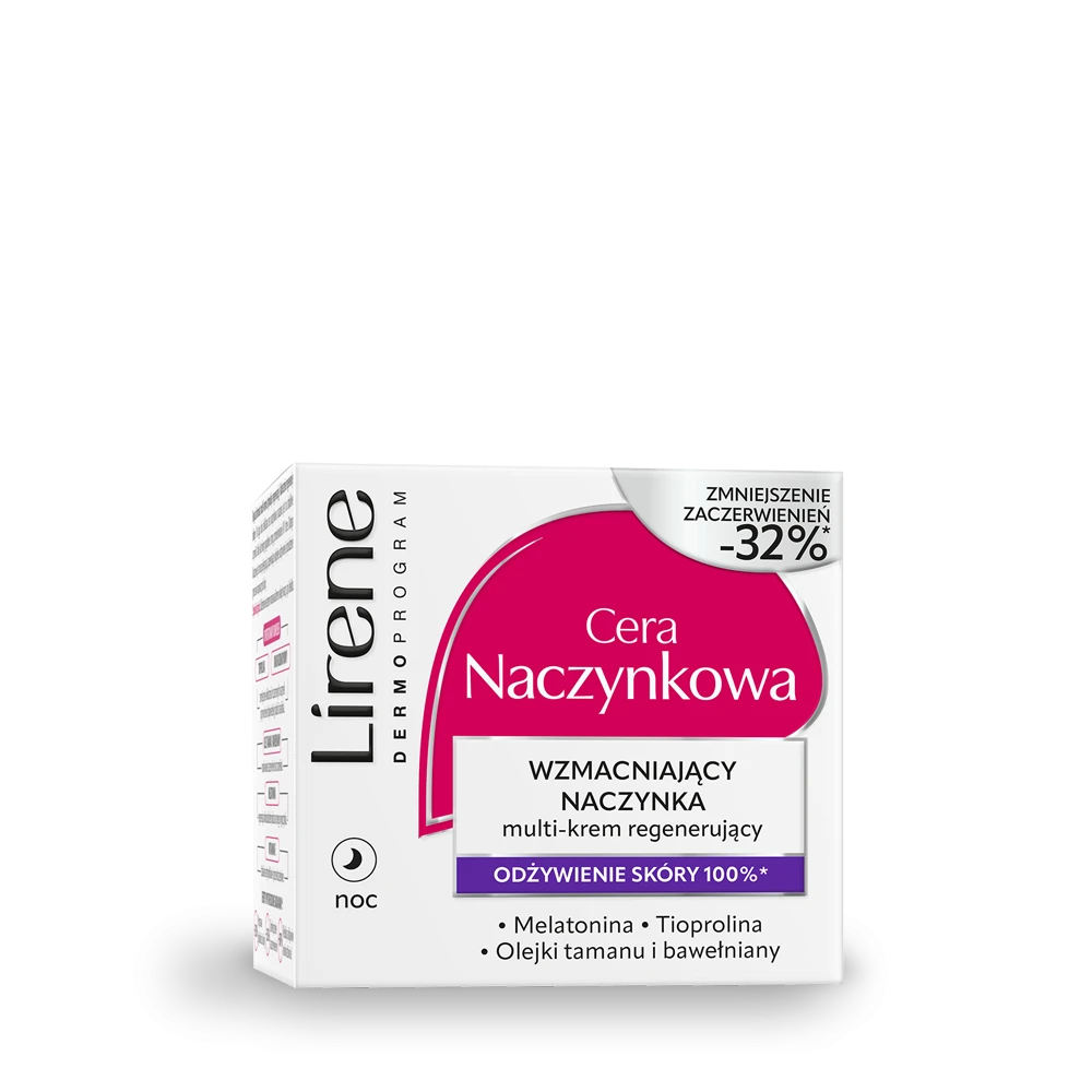 Lirene Cera Naczynkowa Regenerujący Krem kojący zaczerwienienia na noc, 50 ml zdjęcie