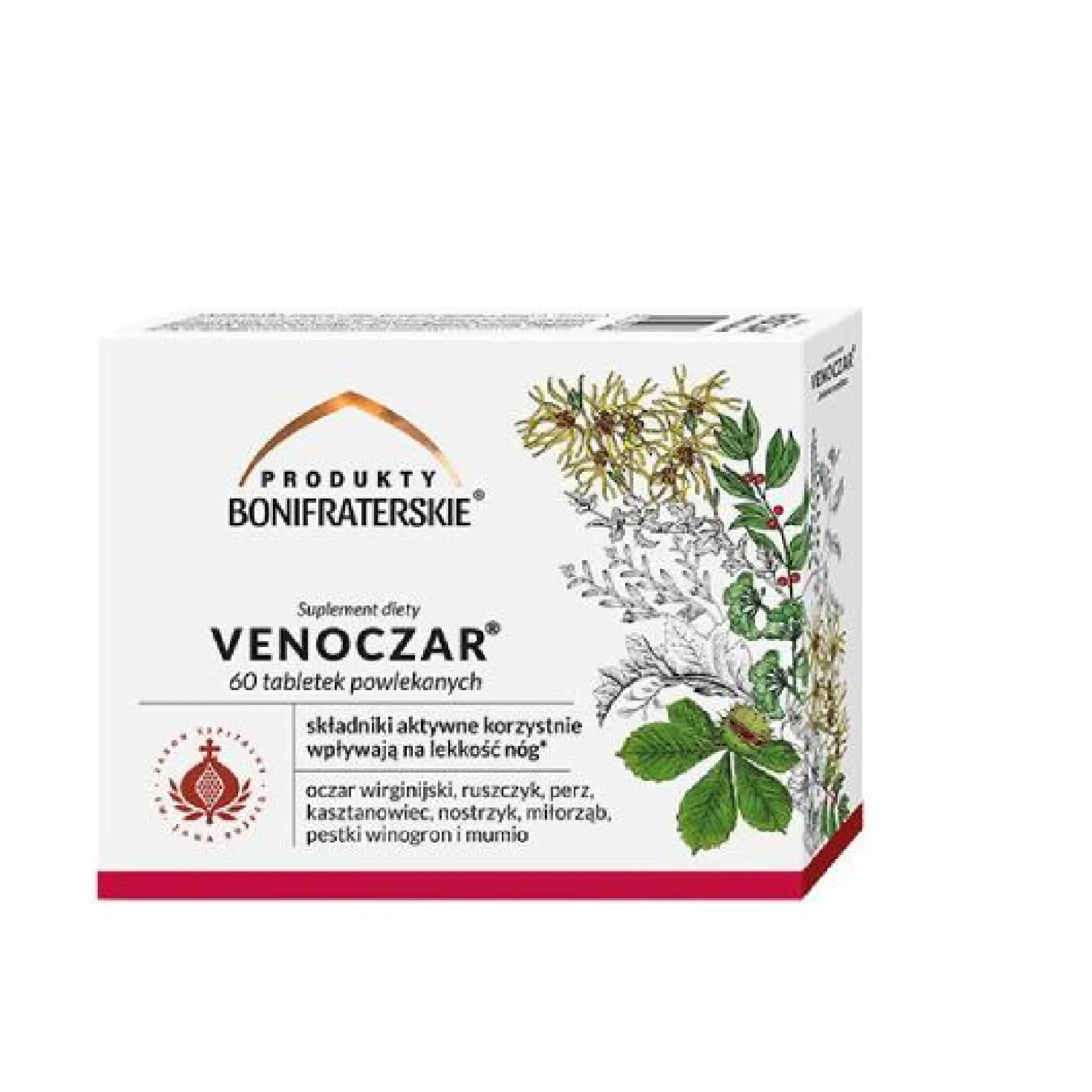 Produkty Bonifraterskie VENOCZAR, tabletki, 60 sztuk. zdjęcie