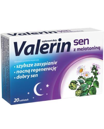 Valerin Sen z melatoniną, tabletki, 20 sztuk zdjęcie