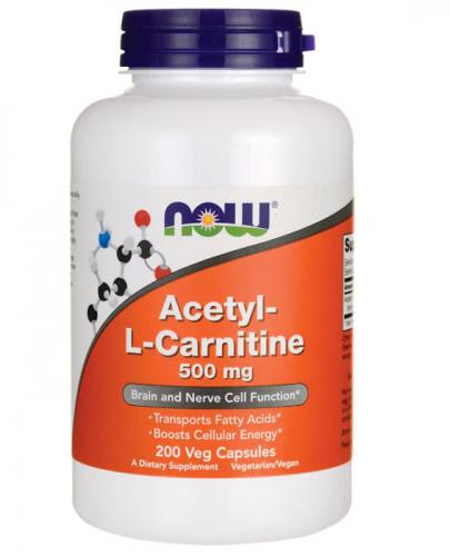 NOW FOODS Acetyl L-Carnitine 500 mg - 200 kaps. zdjęcie
