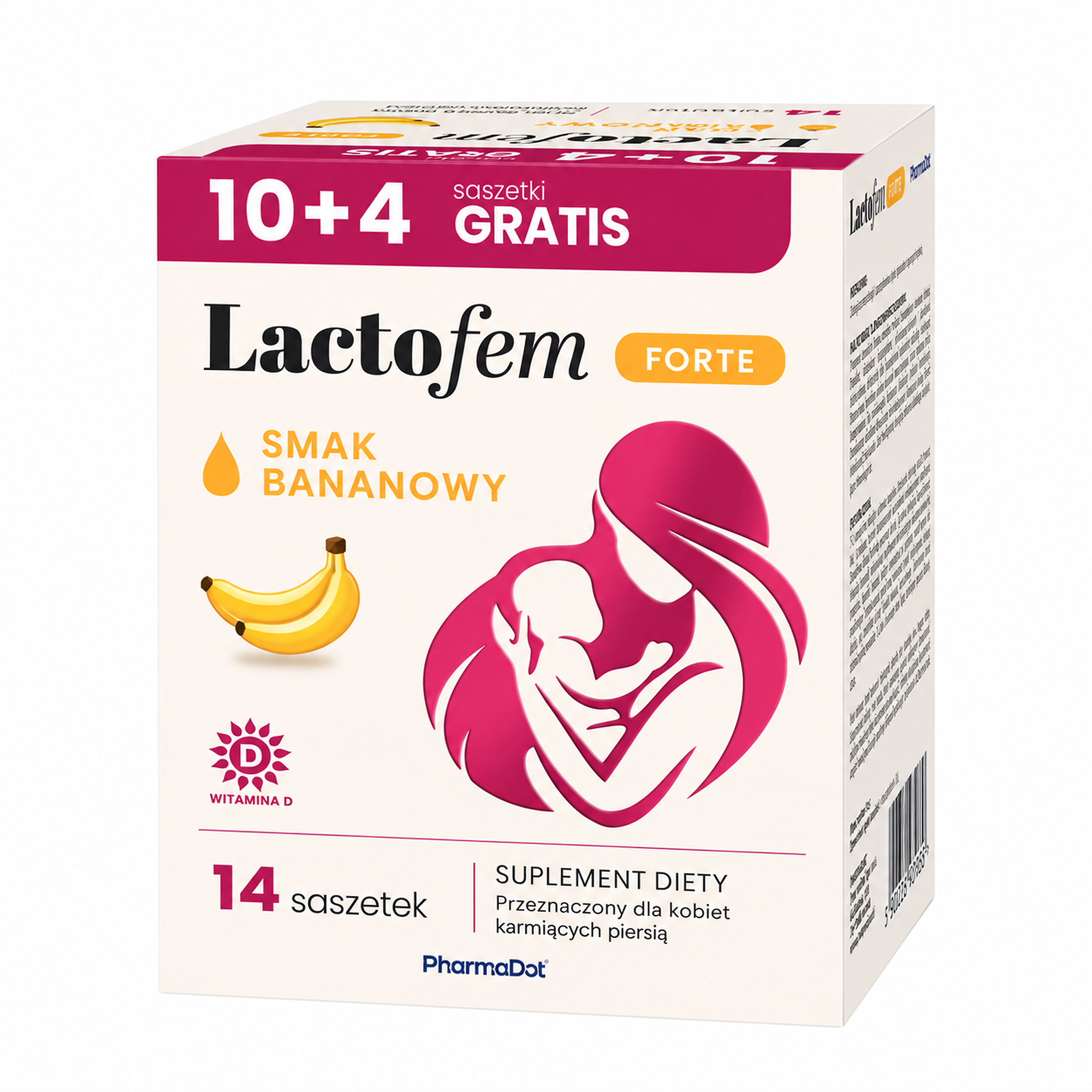 Pharma Dot, Lactofem Forte smak bananowy, 14 saszetek zdjęcie
