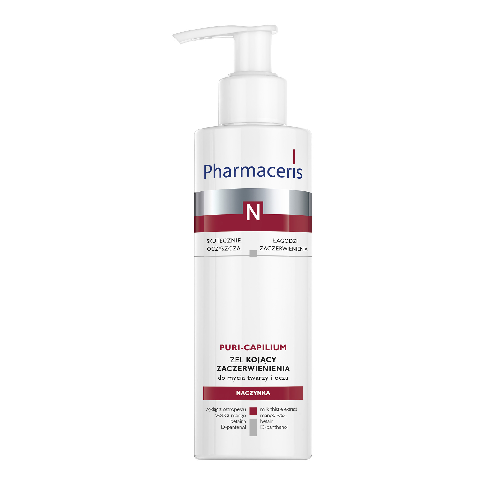 Pharmaceris N Puri-Capilium, żel kojący zaczerwienienia, do mycia twarzy i oczu, 190 ml zdjęcie