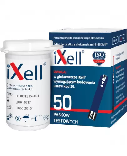 IXell Paski testowe do pomiaru glukozy 50 sztuk zdjęcie
