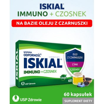 Iskial Immuno + Czosnek, 60 kapsułek