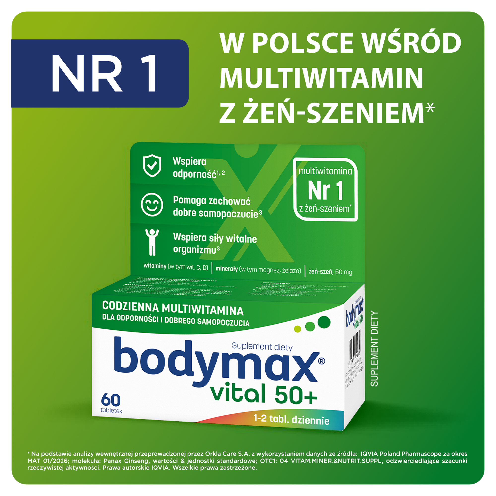Bodymax Vital 50+, 60 tabletek