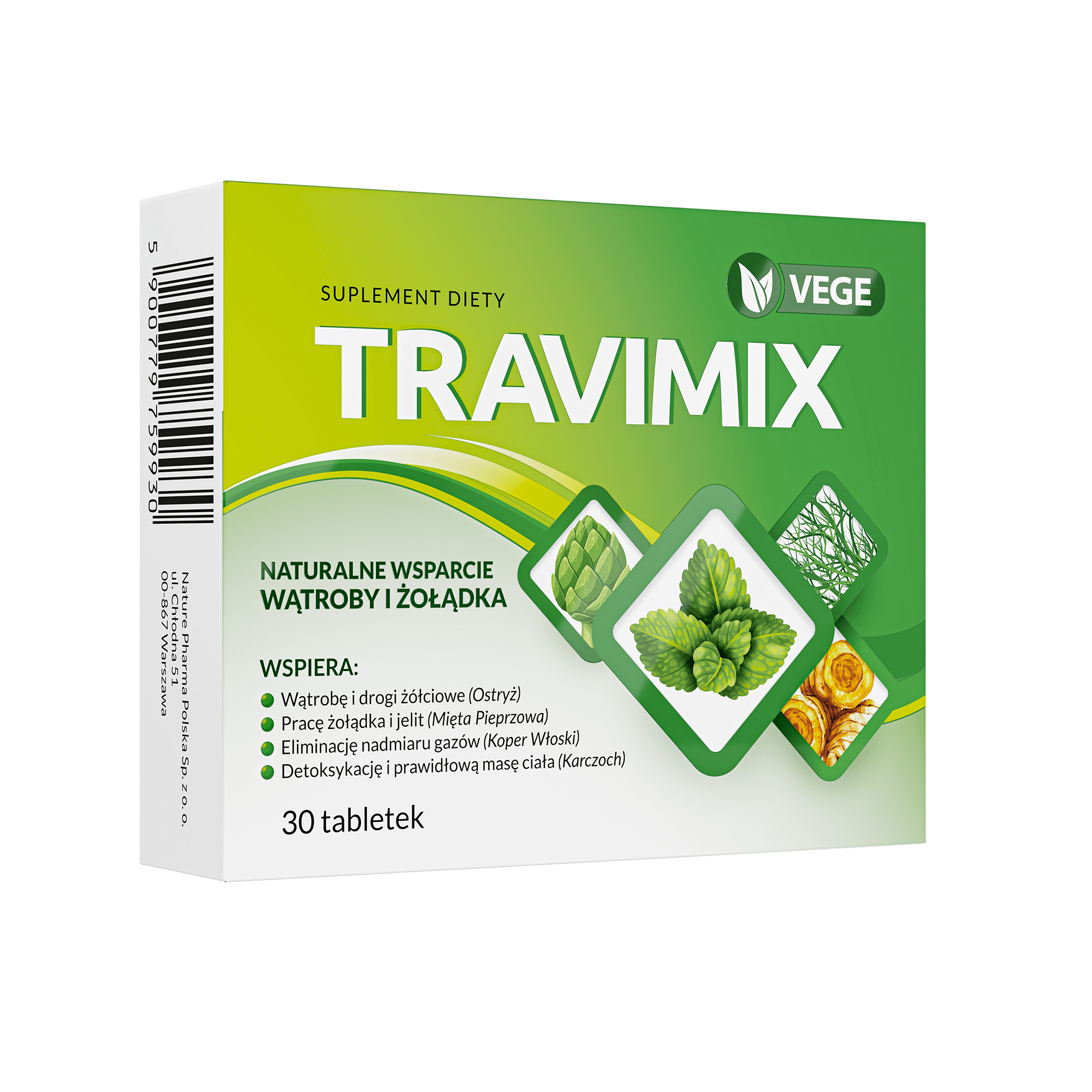 Travimix, tabletki, 30 sztuk
