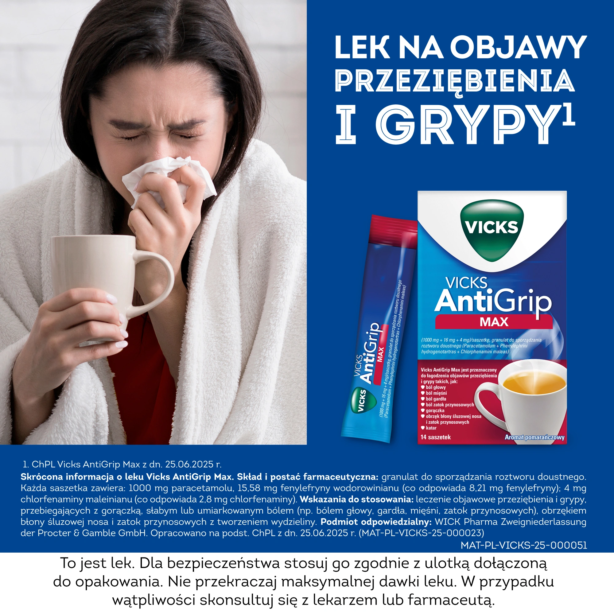 Vicks AntiGrip Max 14 saszetek