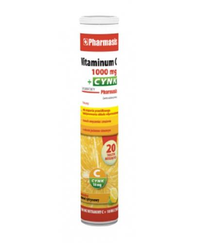 Pharmasis Vitaminum C1000 mg + Cynk - 20 tab. mus. Na odporność - cena, opinie, właściwości zdjęcie