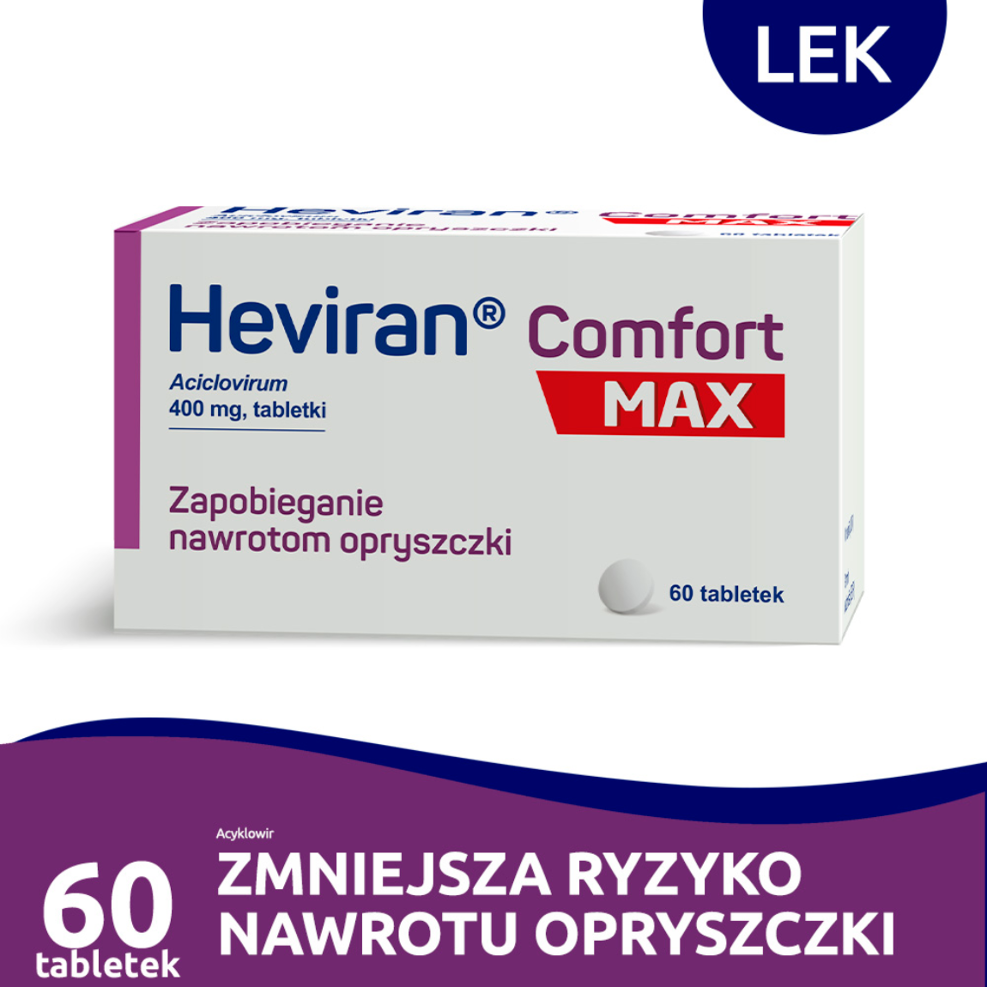 Heviran Comfort MAX 400mg 60 tabletek