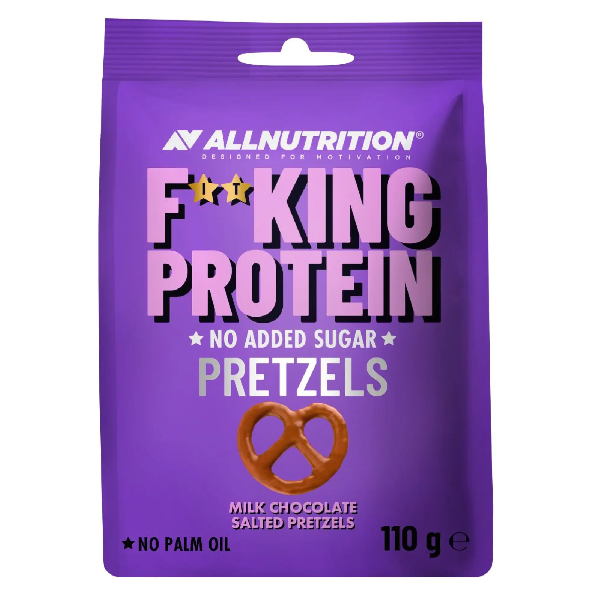 Allnutrition Fitking Protein Pretzels Milk Chocolate Salted Pretzles, 110 g