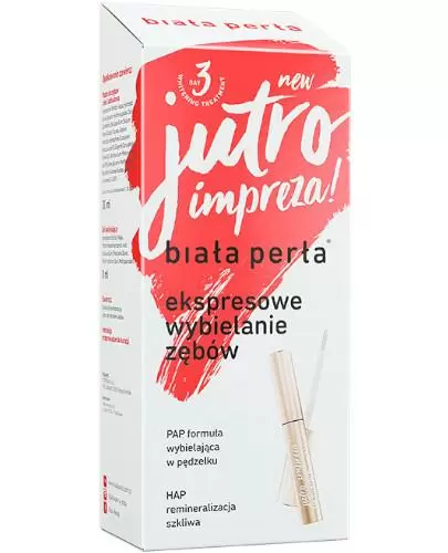 Biała Perła Jutro Impreza Pasta wybielająca 30 ml + Żel wybielający z aplikatorem 8 ml [ZESTAW] zdjęcie