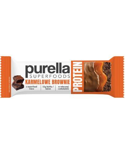 Purella Superfoods Protein bar baton proteinowy karmelowe brownie 45 g [DROGERIA] zdjęcie