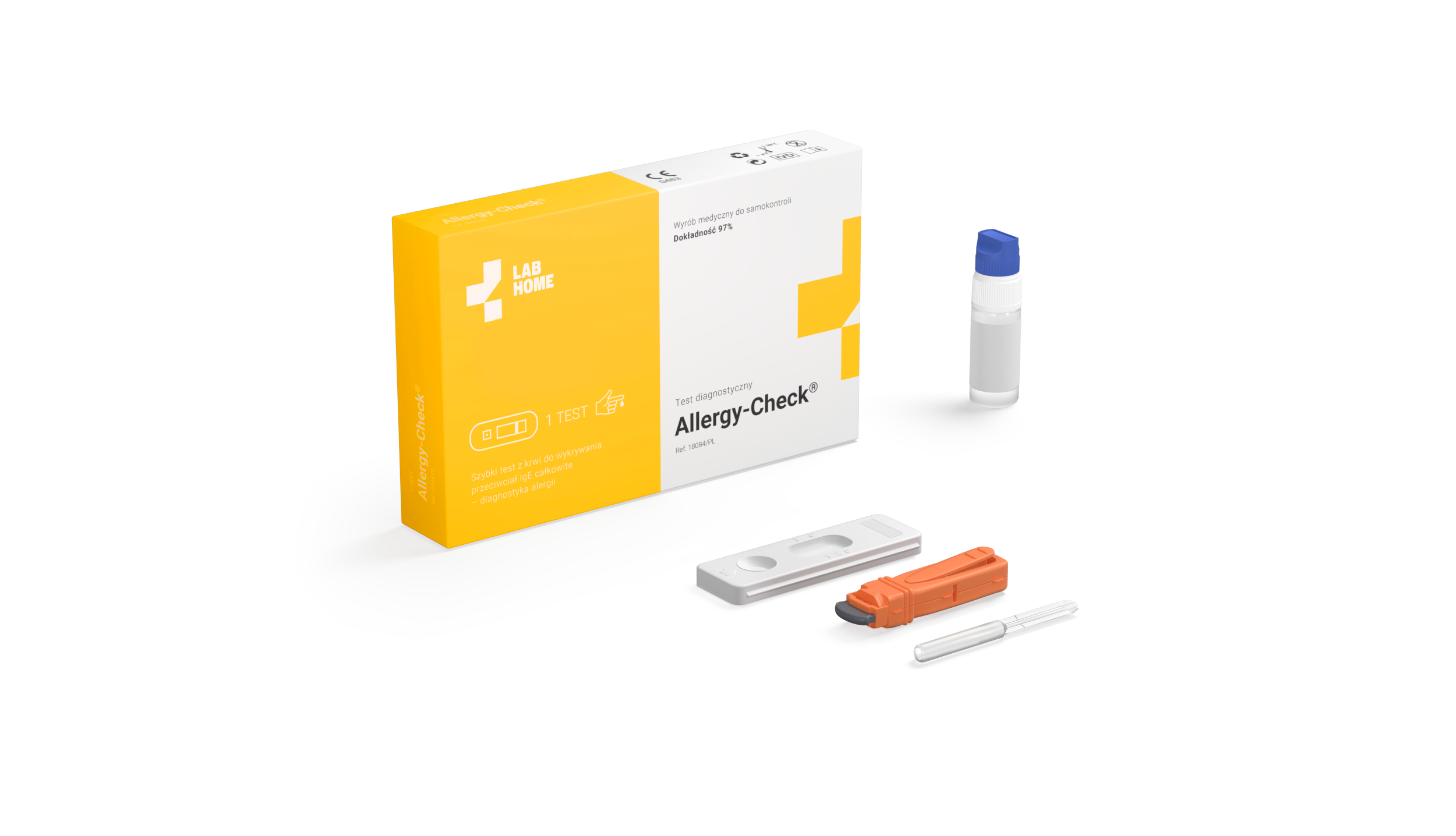 ALLERGY-Check Test na pasożyty i alergię, test IgE z krwi, 1 sztuka