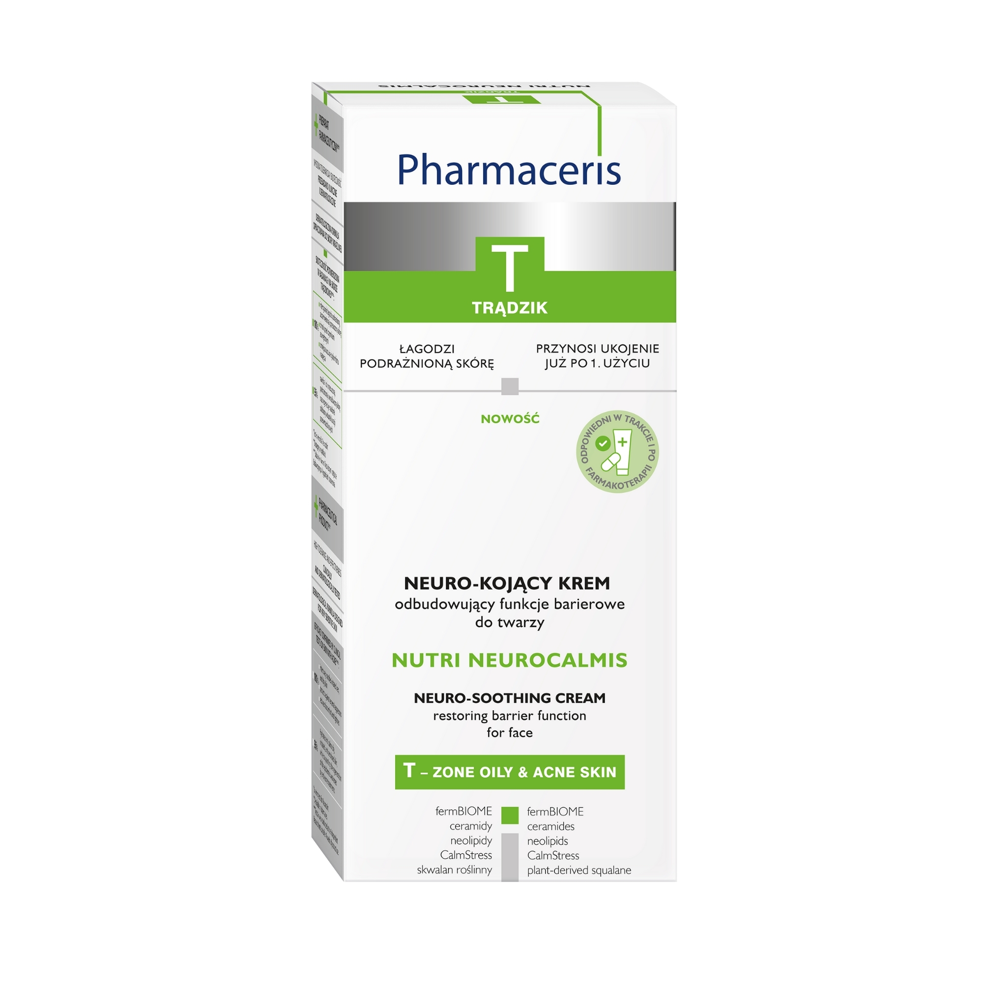 Pharmaceris T Nutri Neurocalmis Neuro-Kojący krem odbudowujący funkcje barierowe do twarzy, 50 ml
