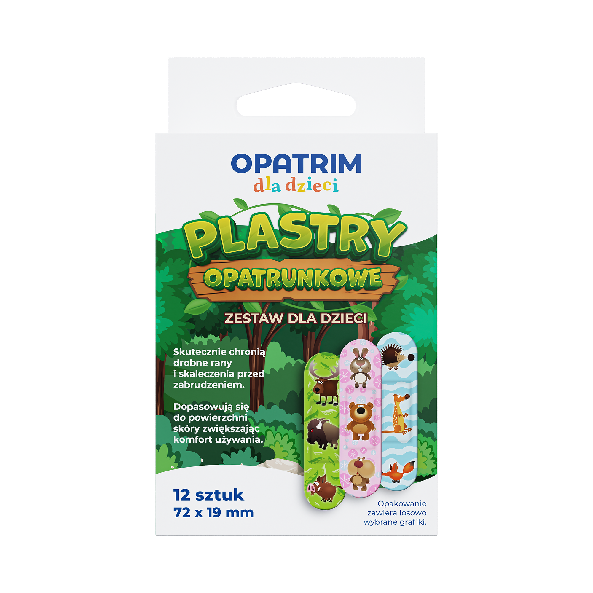 Plastry opatrunkowe zestaw dla dzieci, 72 x 19 mm, 12 sztuk zdjęcie