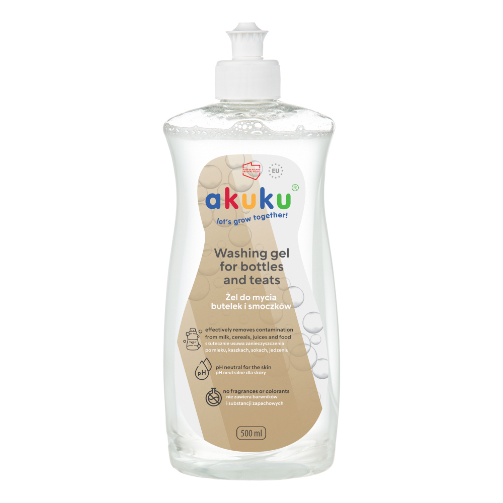 Akuku Żel do mycia butelek i smoczków, 500 ml