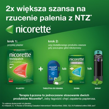 Nicorette Invisipatch, 25 mg, plastry na rzucanie palenia, 7 sztuk
