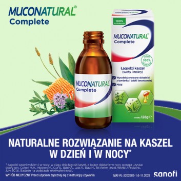 MucoNatural Complete syrop na kaszel suchy i mokry 128 g