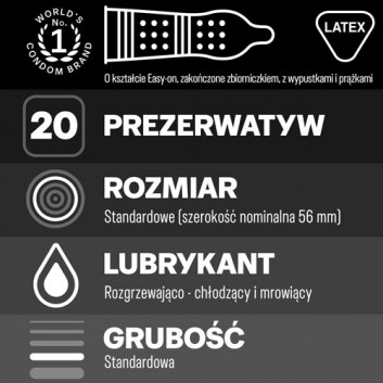 Durex Pleasure Mix Prezerwatywy, 40 sztuk