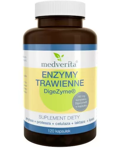 Medverita Enzymy Trawienne DigeZyme 120 kapsułek zdjęcie