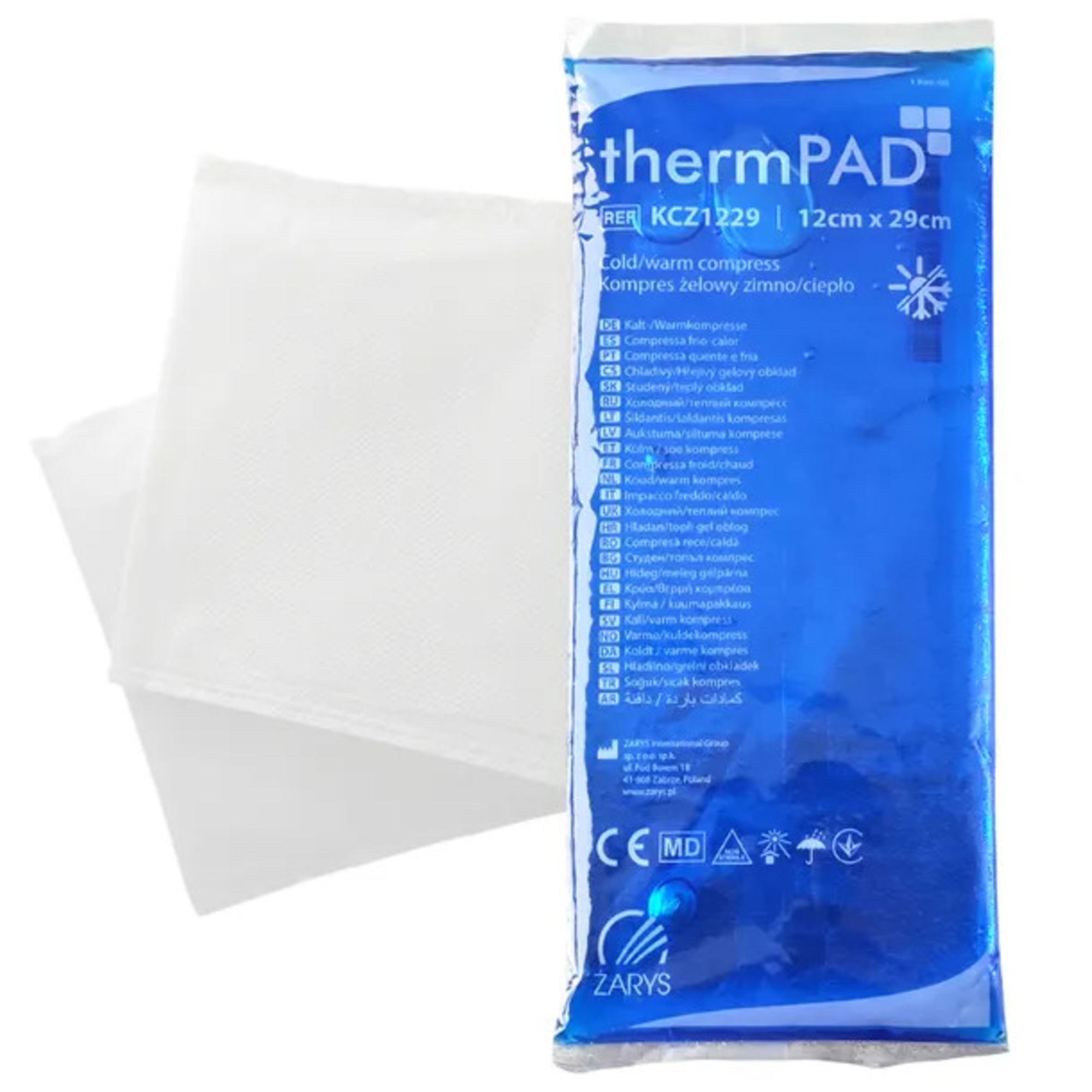 Kompres żelowy zimno-ciepło thermPAD, 12cm x 29 cm, 1 szt zdjęcie