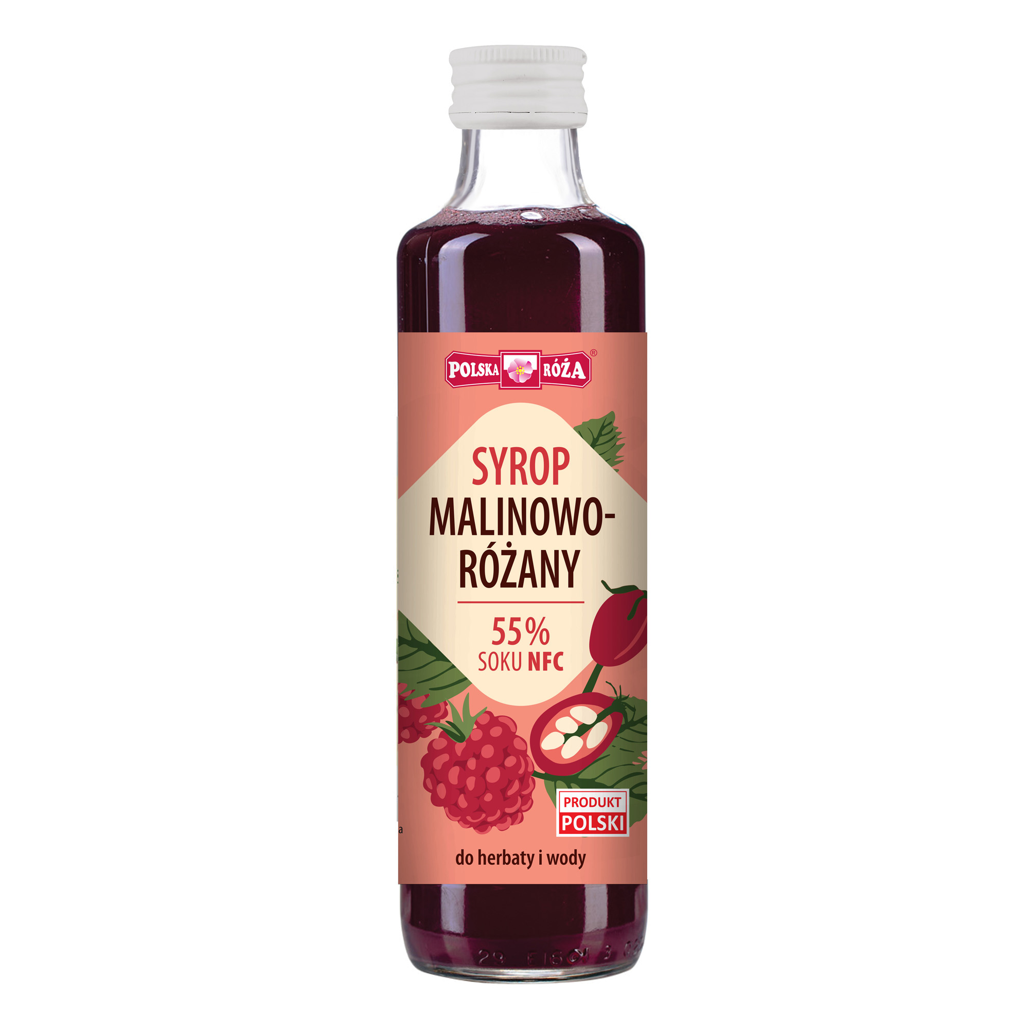 Polska Róża, Syrop malinowo-różany, 250 ml zdjęcie